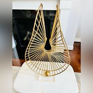 Gold And Clear Base Decor Piece